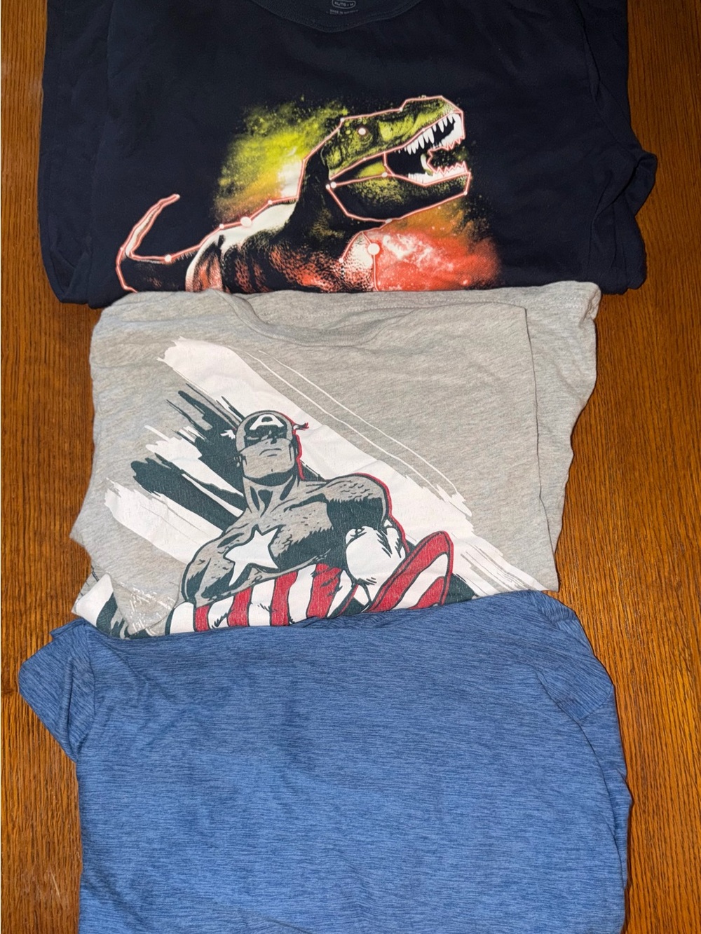 Athletic Works Boys 3-Pack Graphic Tees in Black, Gray and Blue